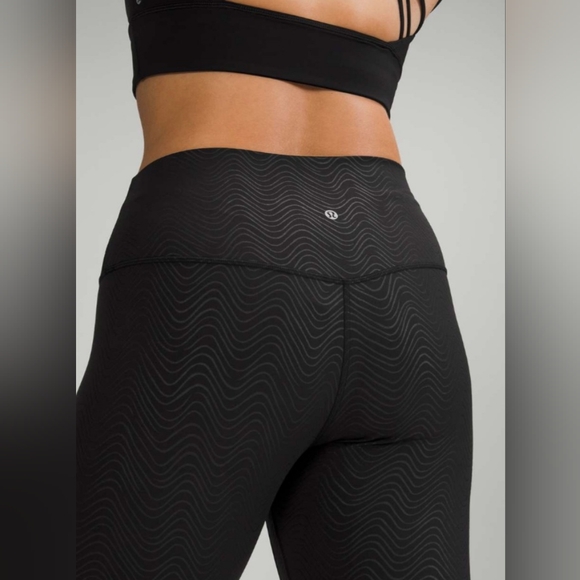 Lululemon Align High-Rise Pant 25" Aqueous Emboss Black - Picture 4 of 9